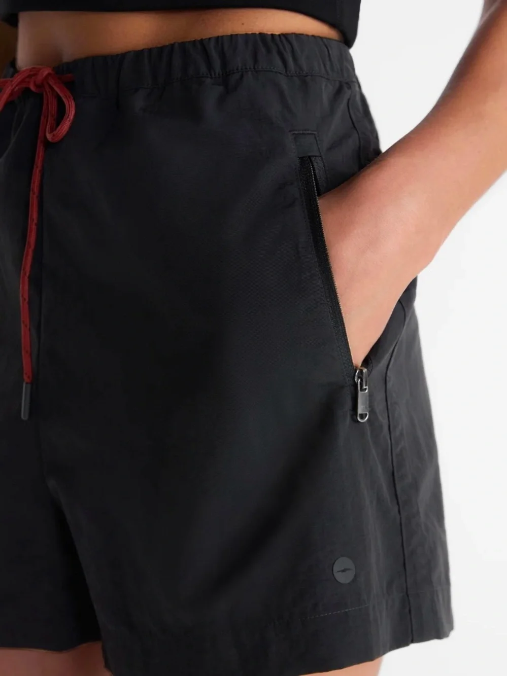 Avia Black Swim Trunks with Rust Drawcord